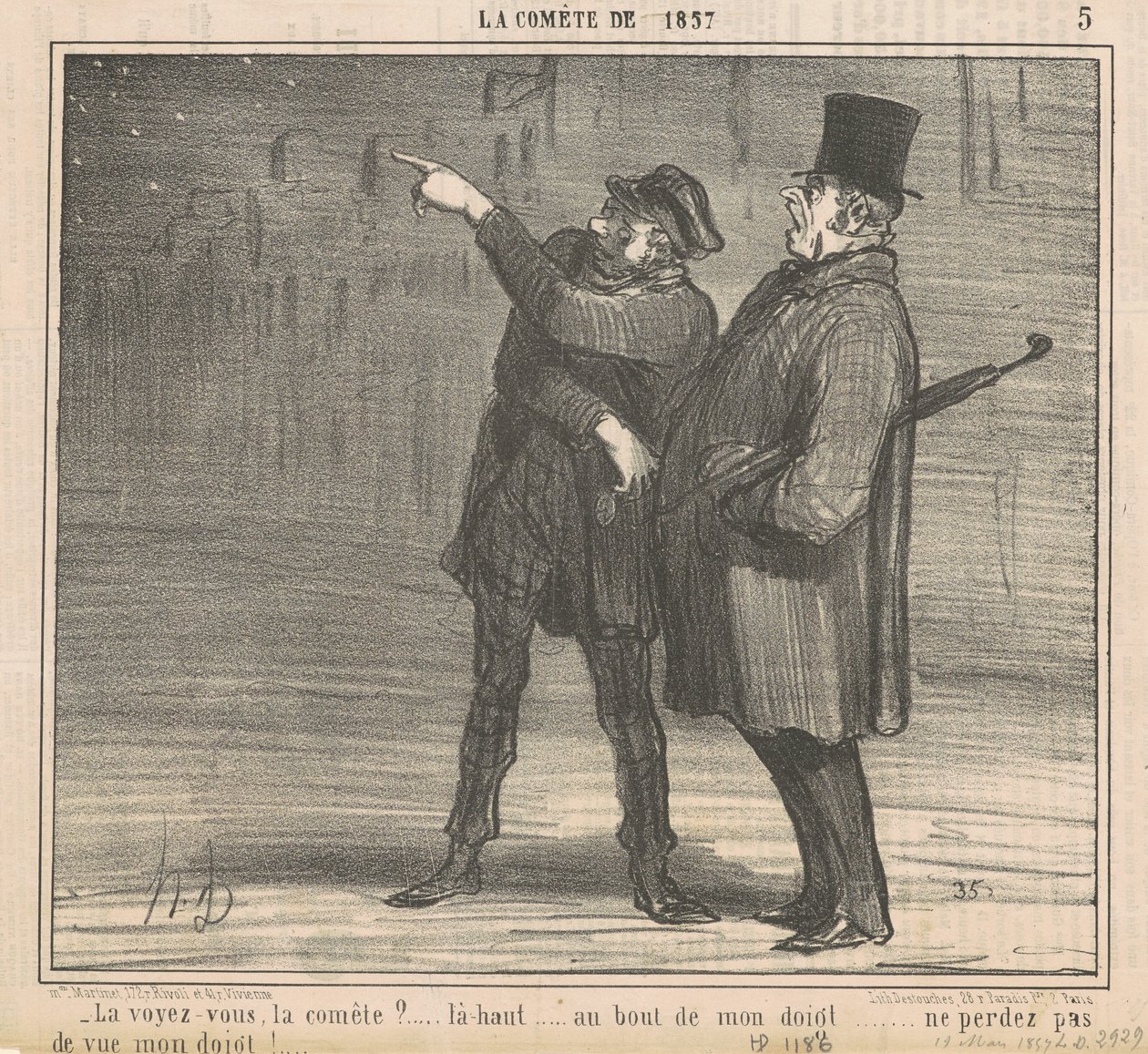 Sehen Sie den Kometen? von Honoré Daumier