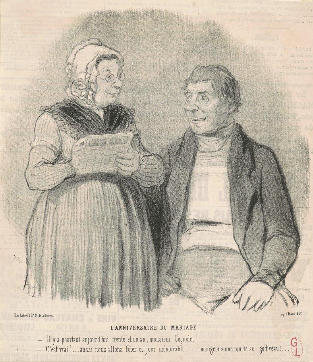 Der Hochzeitstag von Honoré Daumier