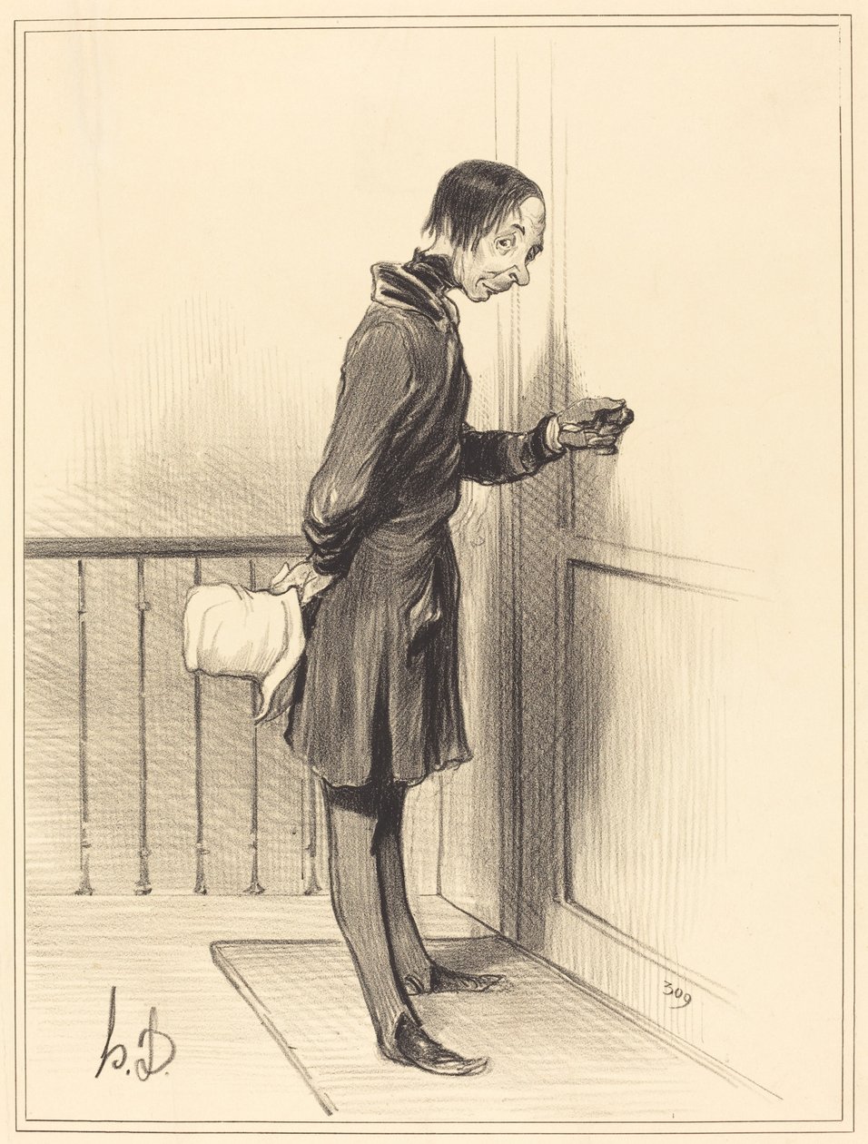 Der Bettler zu Hause von Honoré Daumier