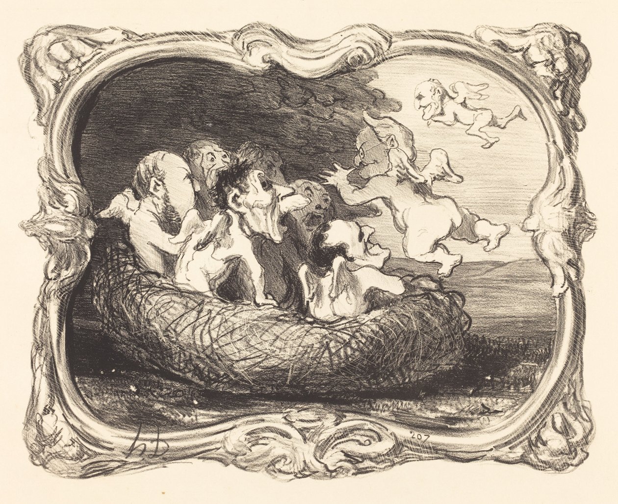 Das verlassene Nest von Honoré Daumier