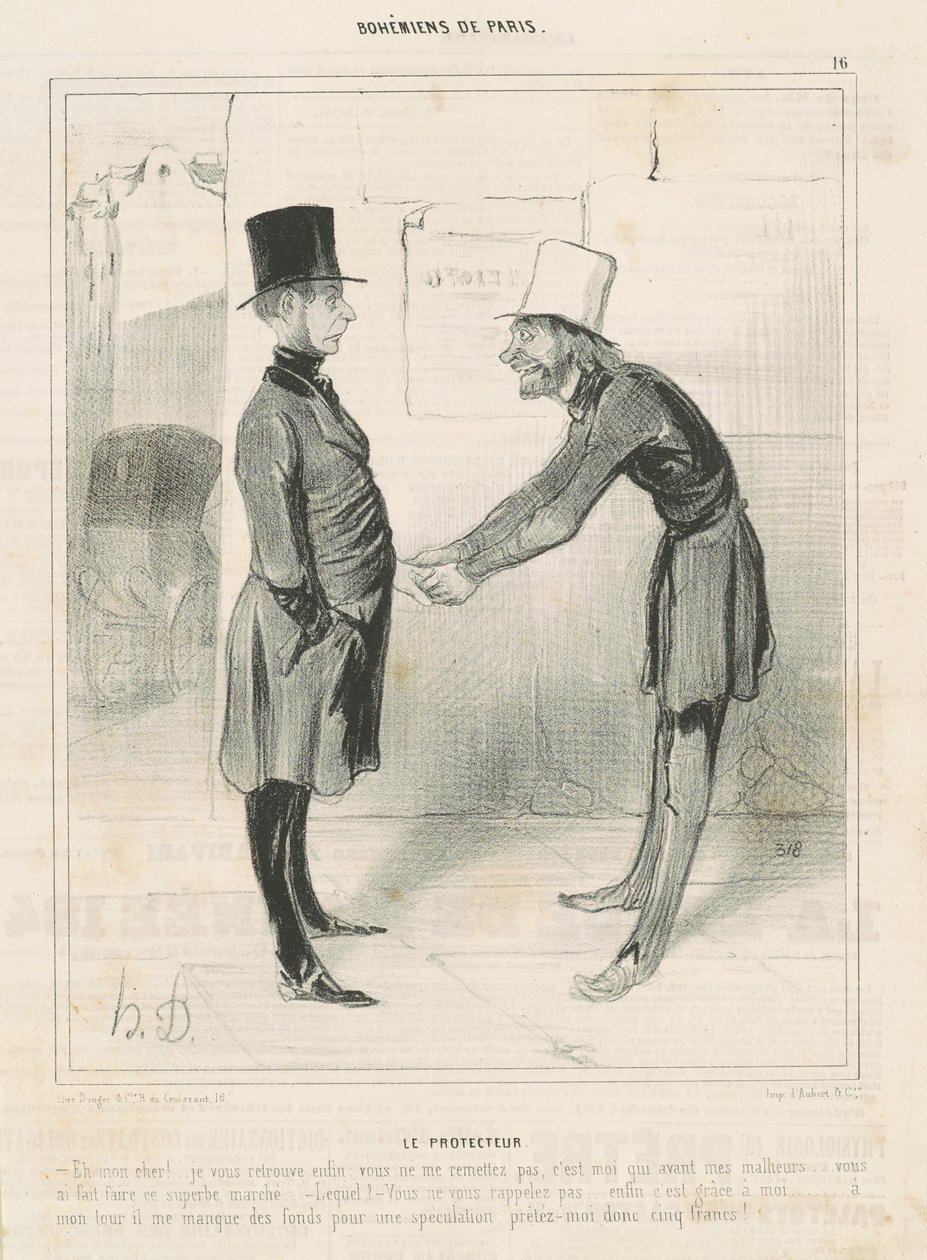 Der Beschützer von Honoré Daumier