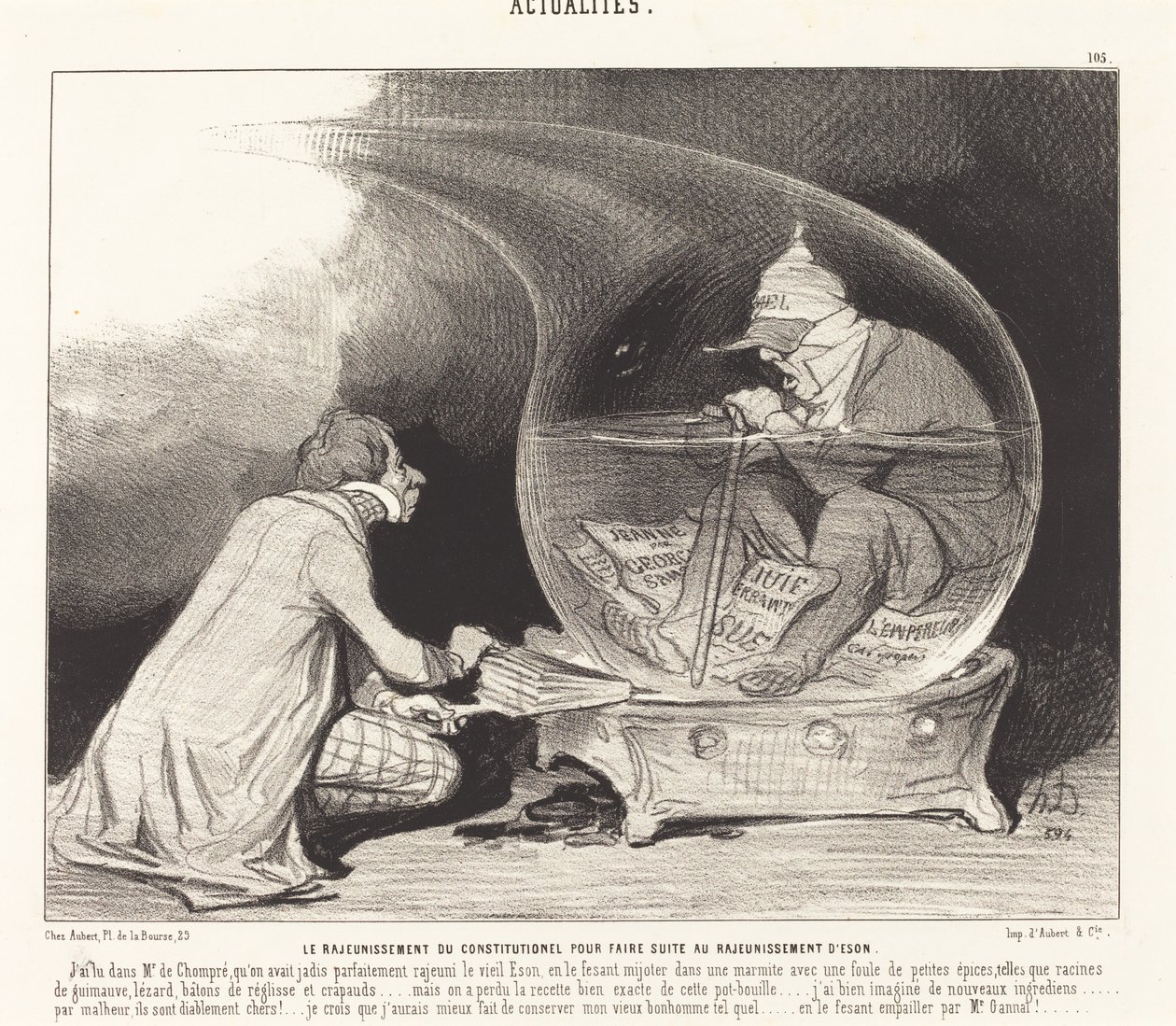 Die Verjüngung des Constitutionnel von Honoré Daumier