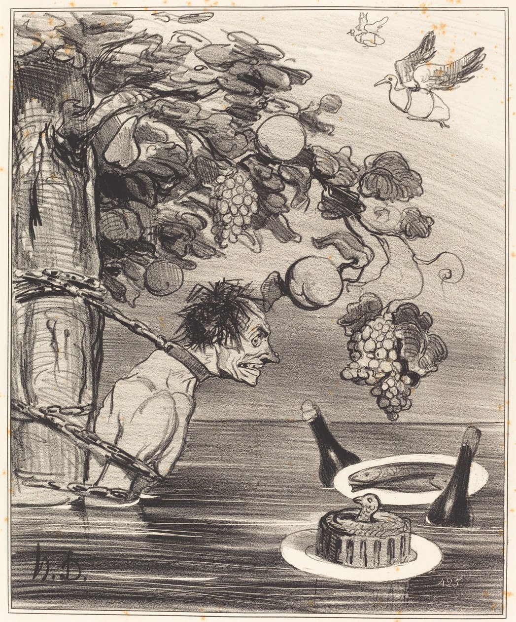 Die Qual des Tantalus von Honoré Daumier