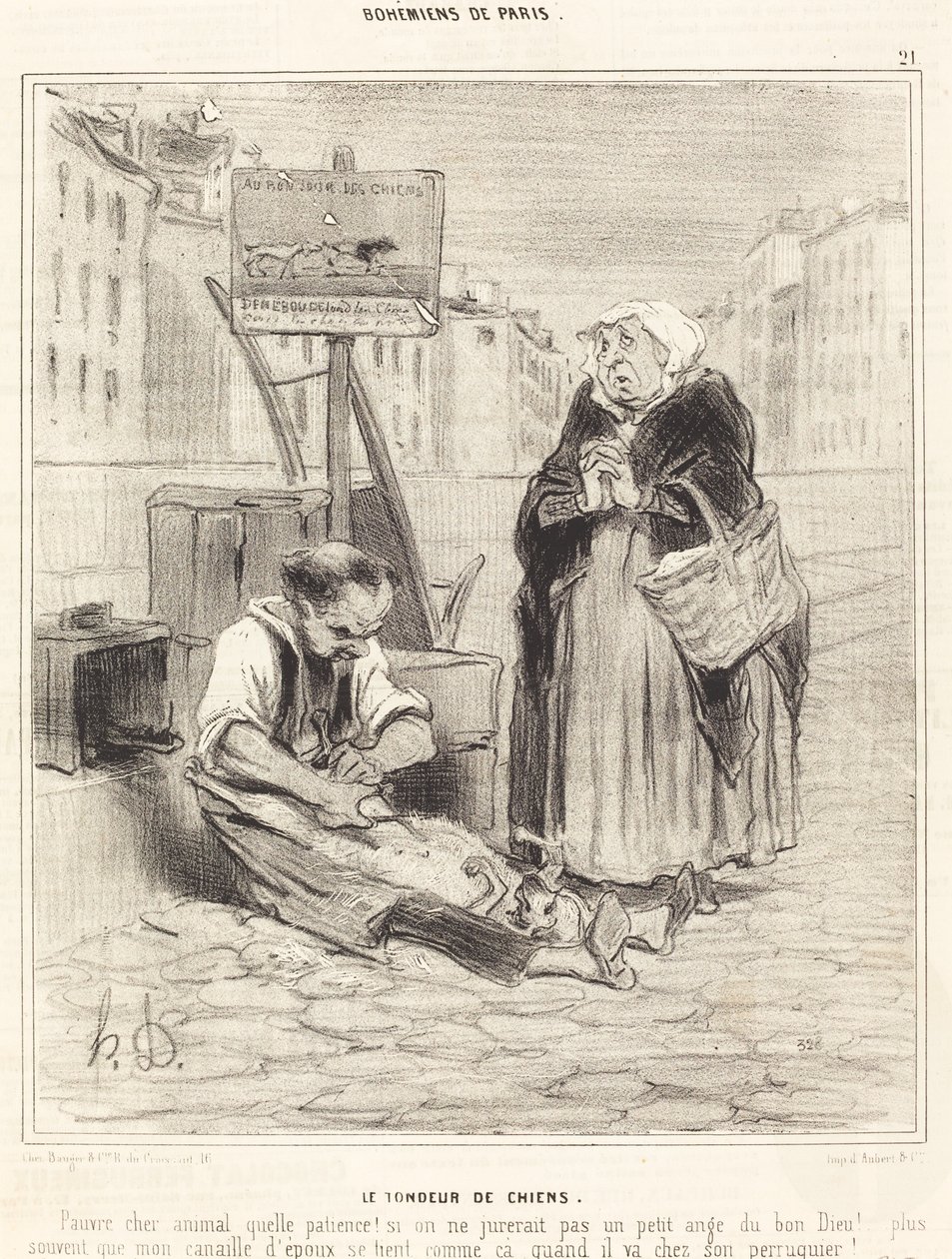 Der Hundeschneider von Honoré Daumier