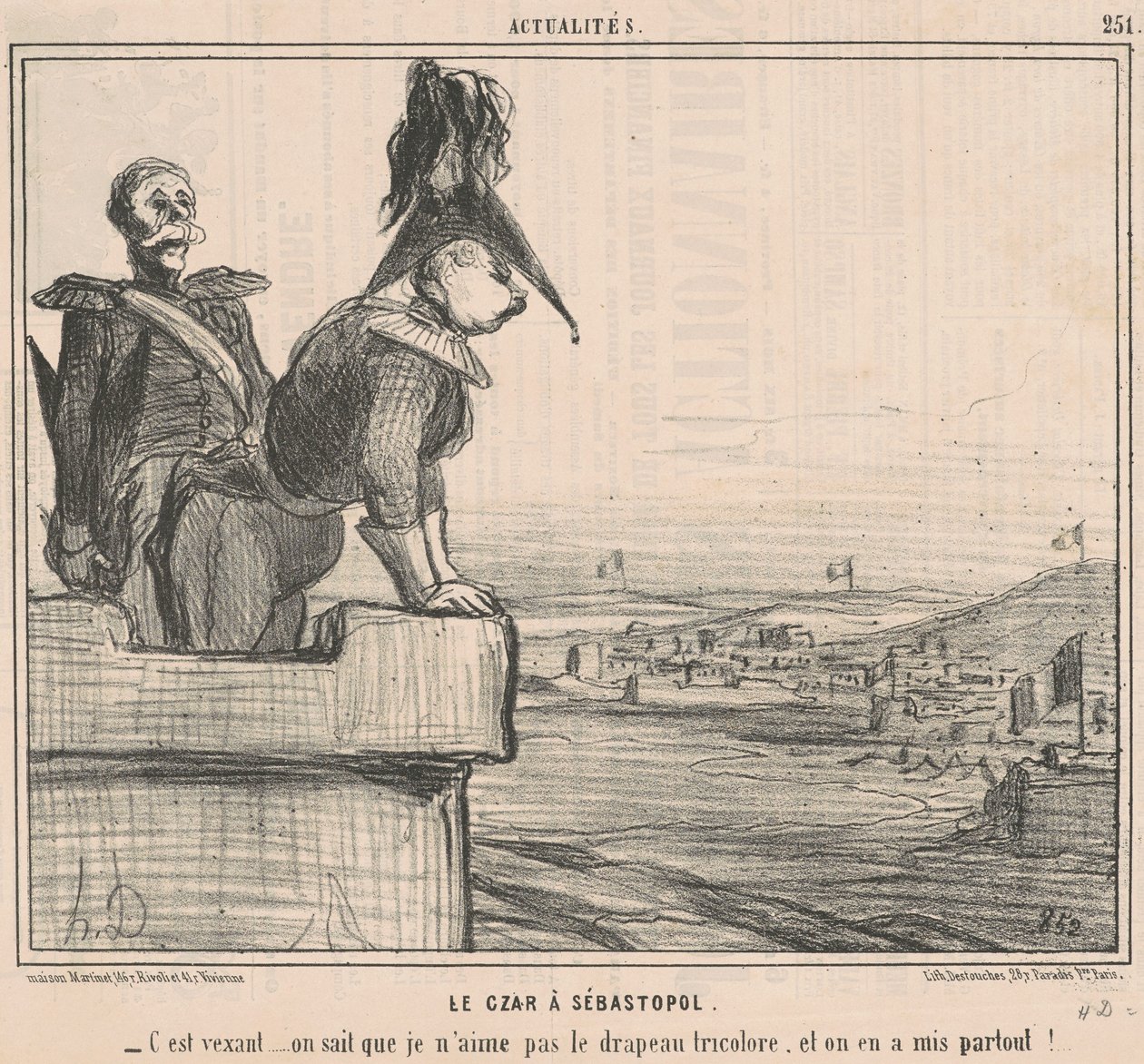 Der Zar in Sewastopol von Honoré Daumier