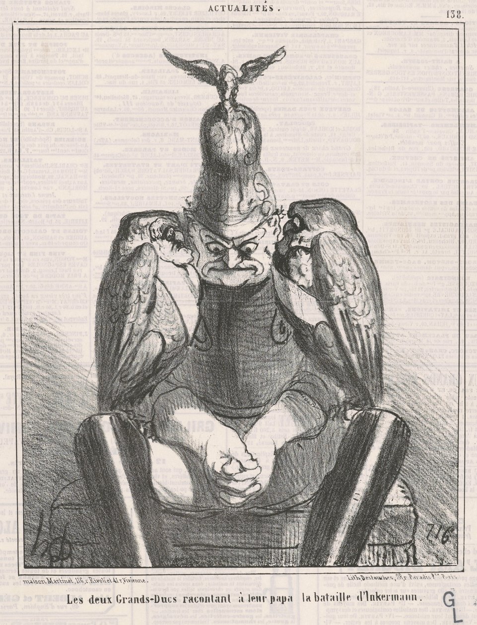 Die zwei großen Herzöge erzählen... Inkermann von Honoré Daumier