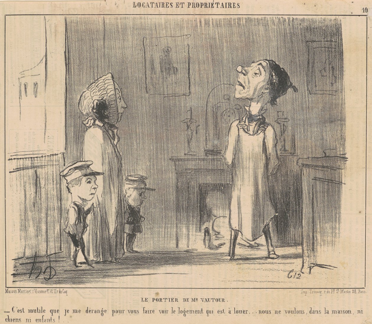 Der Pförtner von Herrn Vautour von Honoré Daumier