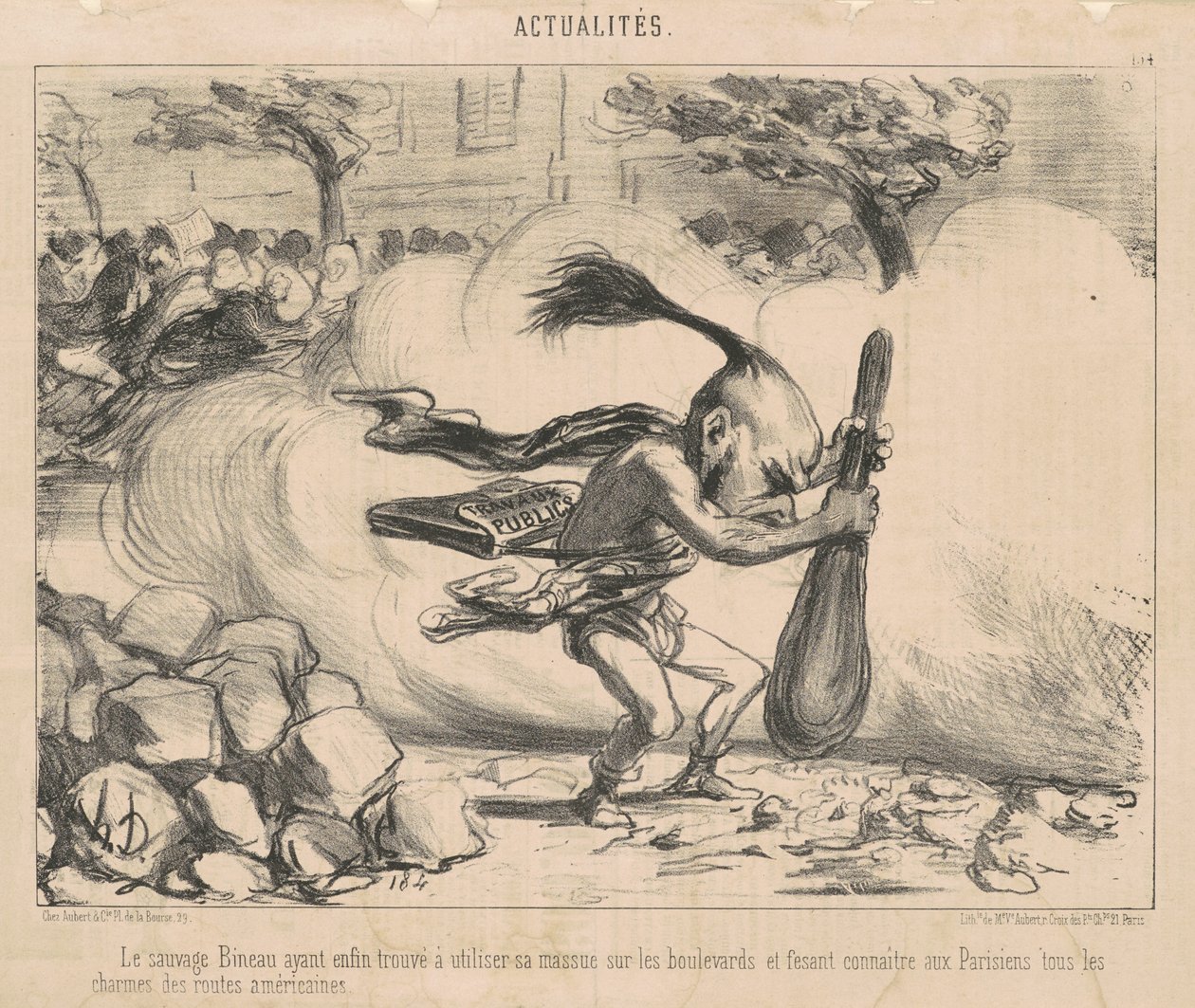 Der wilde Bineau ... von Honoré Daumier