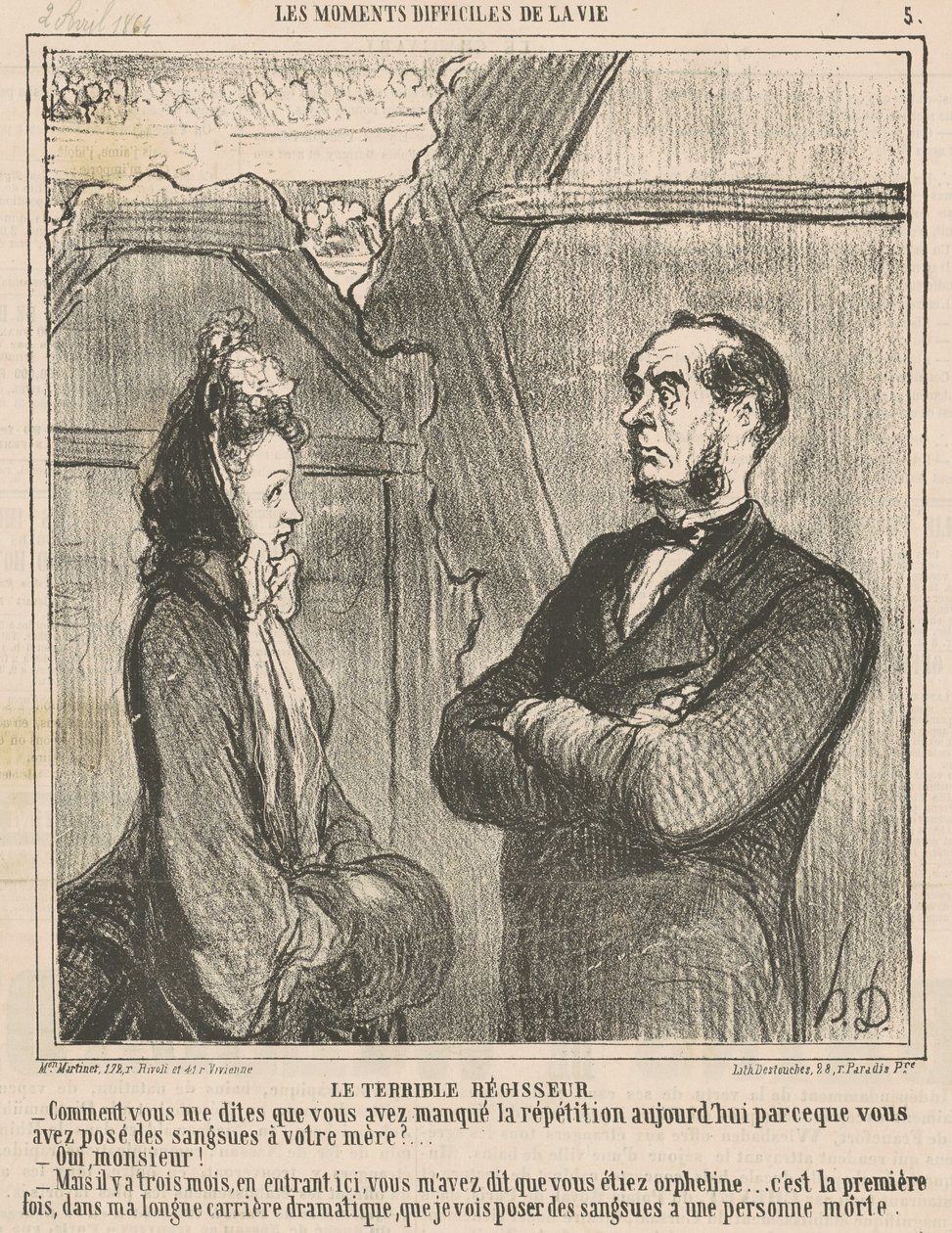 Der schreckliche Regisseur von Honoré Daumier