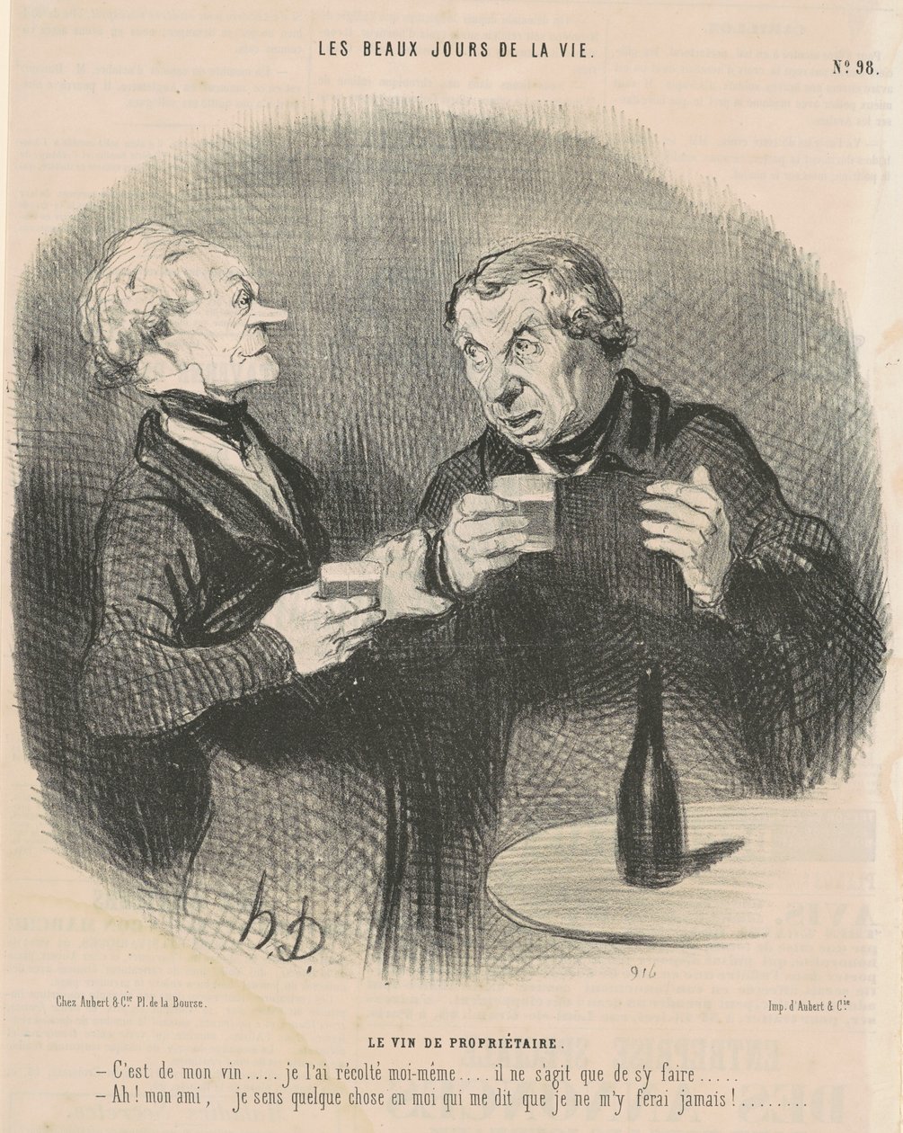 Der Wein des Eigentümers von Honoré Daumier