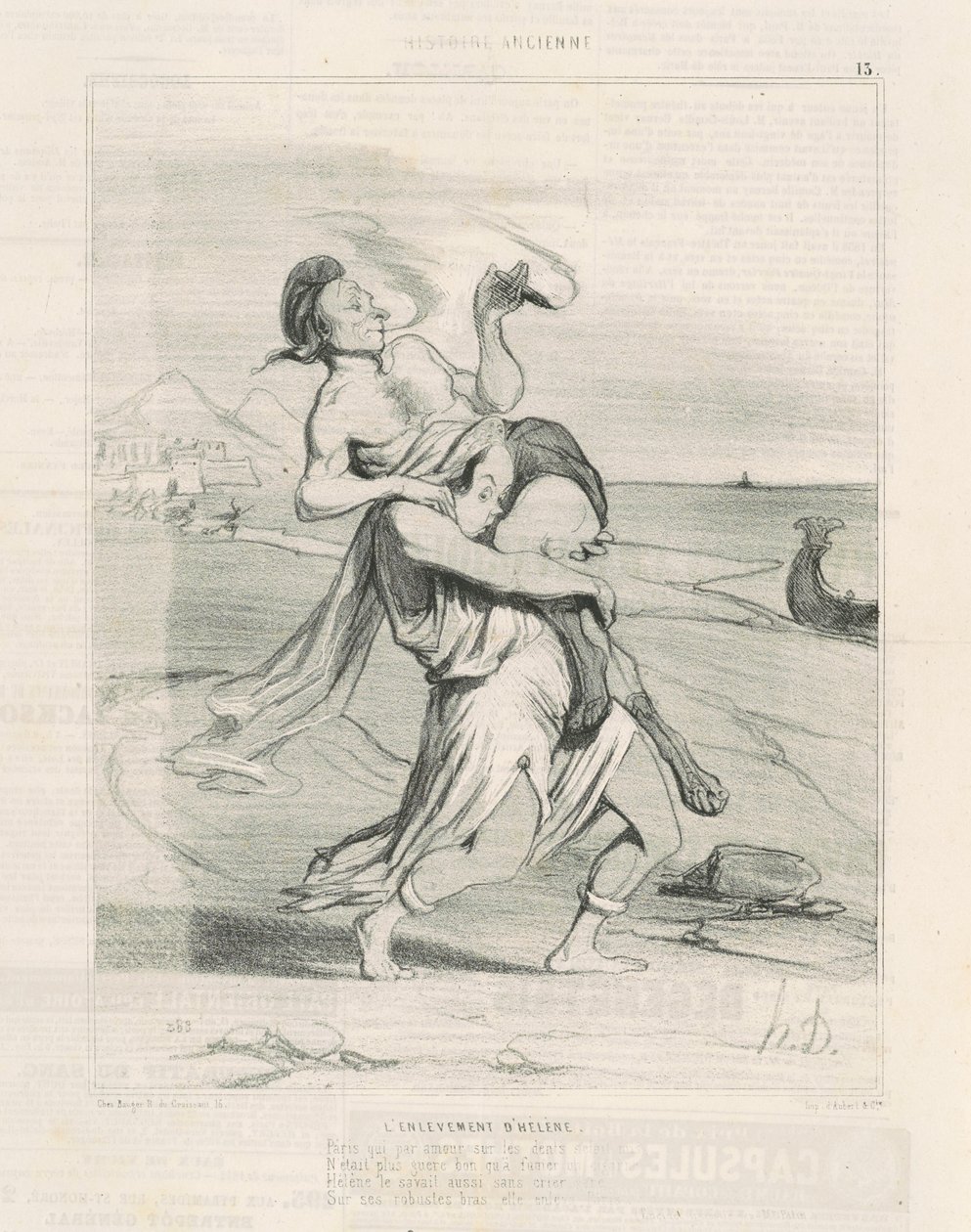 Die Entführung der Helena von Honoré Daumier