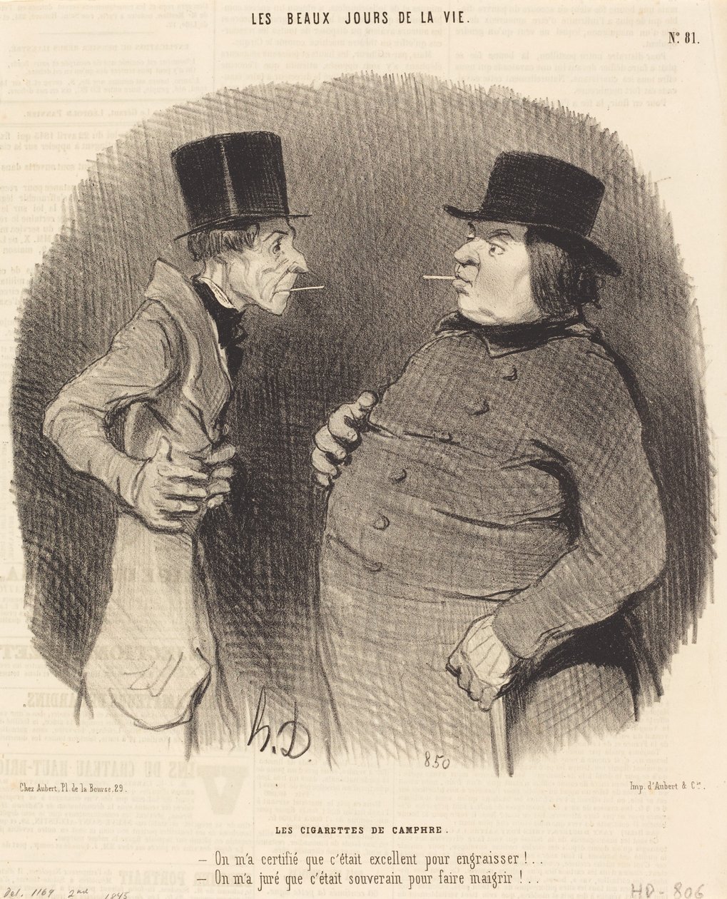 Die Kampferzigaretten von Honoré Daumier