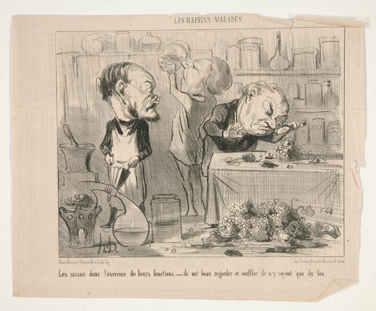 Les savans dans l von Honoré Daumier