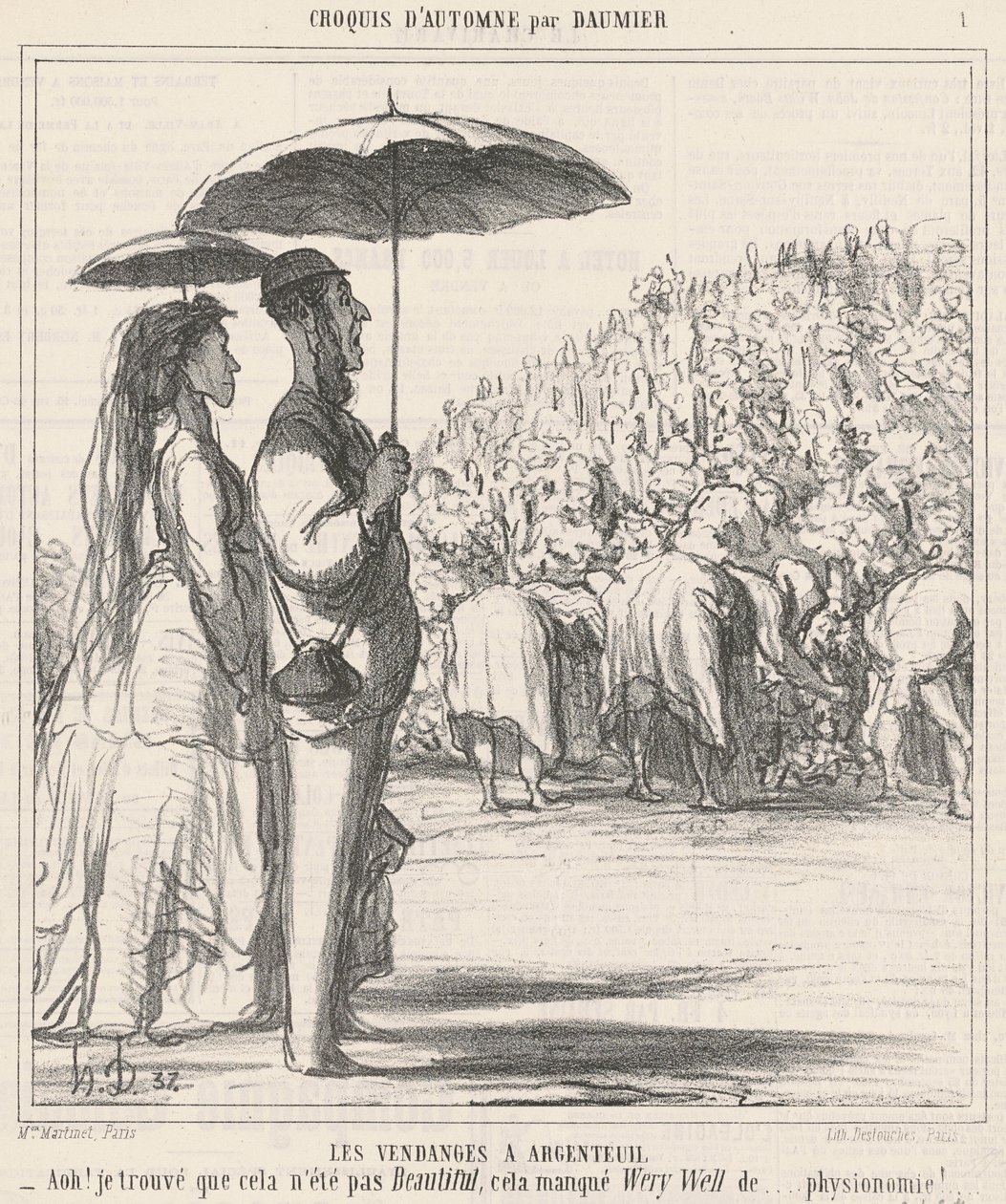 Die Weinlese in Argenteuil von Honoré Daumier
