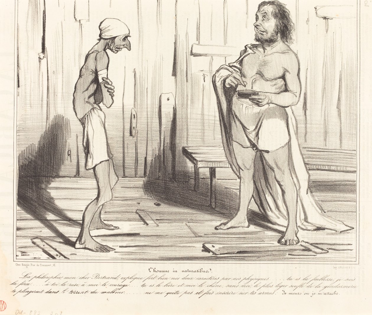 Der Mann in naturalibus von Honoré Daumier