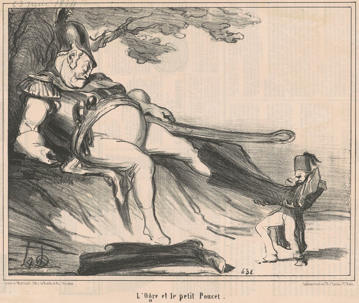 Der Menschenfresser und der kleine Däumling von Honoré Daumier