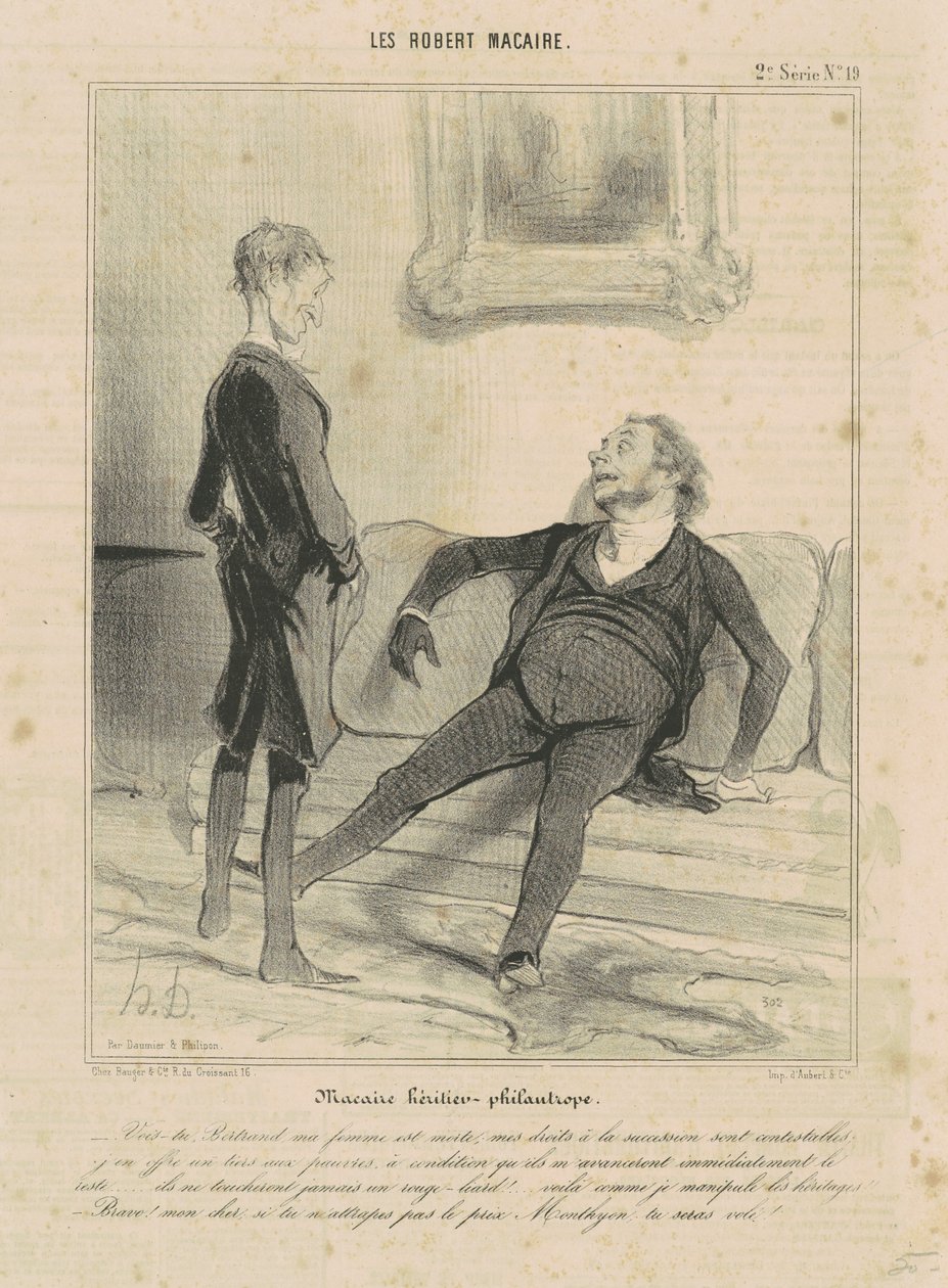 Macaire Erbe-Philanthrop von Honoré Daumier