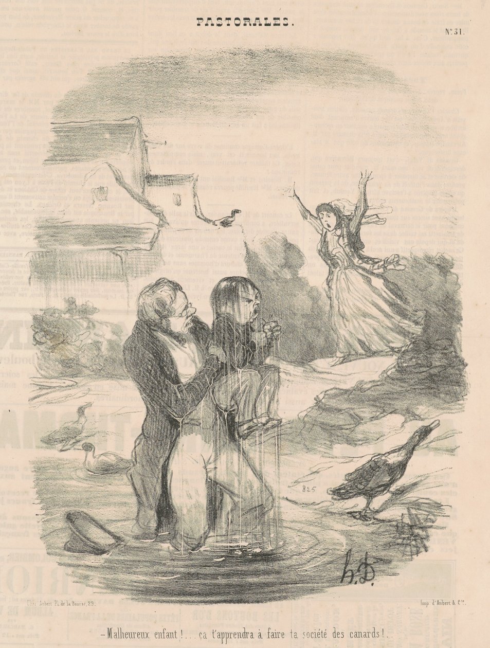 Unglückliches Kind! ... Das wird dich lehren ... von Honoré Daumier