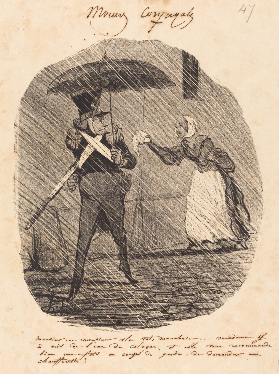 Monsieur... Monsieur, hier ist Ihr Taschentuch von Honoré Daumier