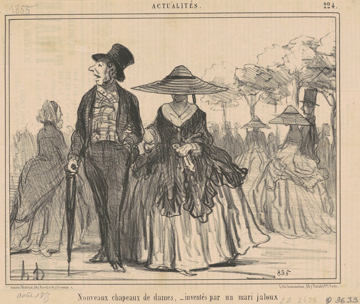 Neue Damenhüte von Honoré Daumier