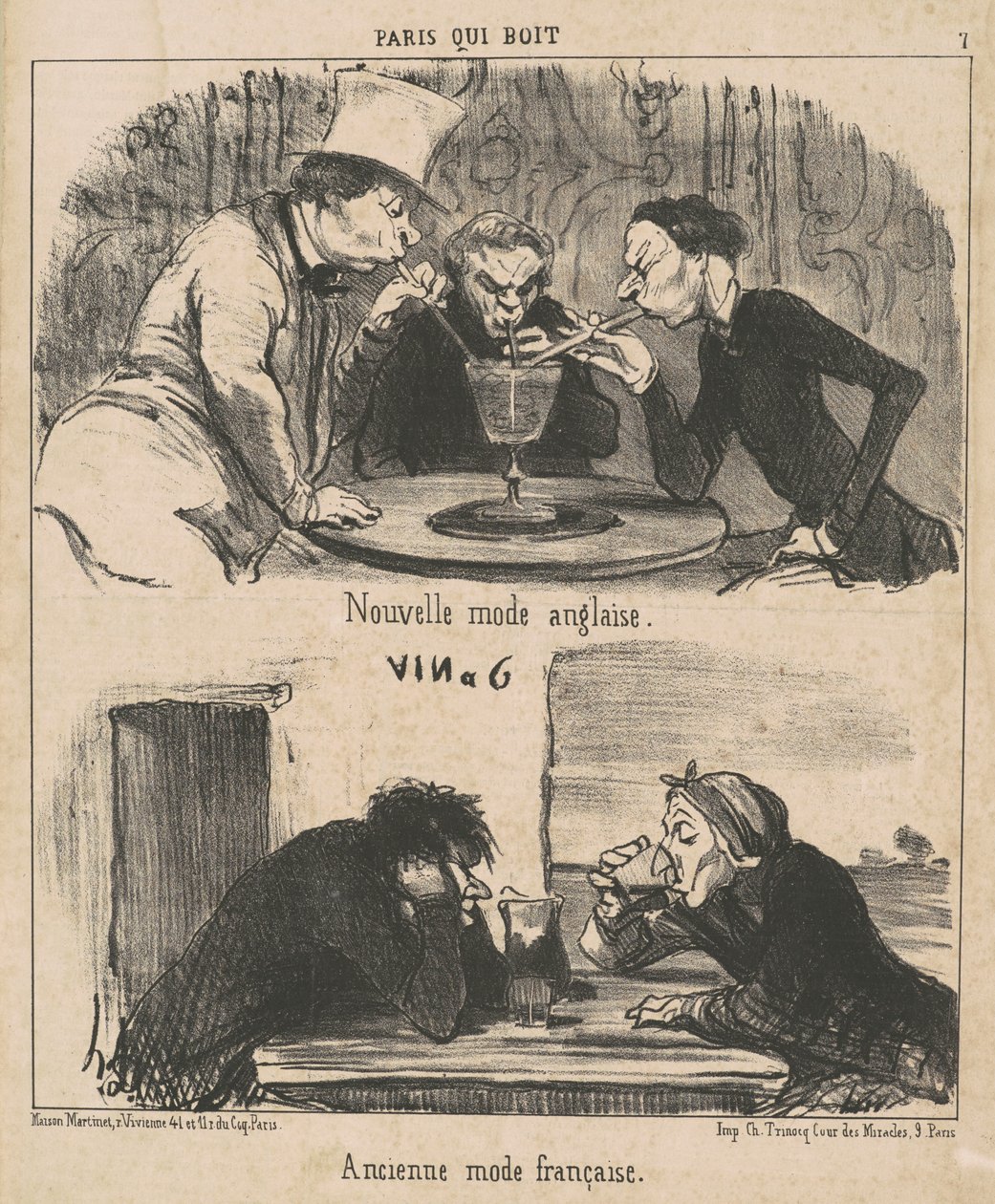 Neue englische Mode von Honoré Daumier