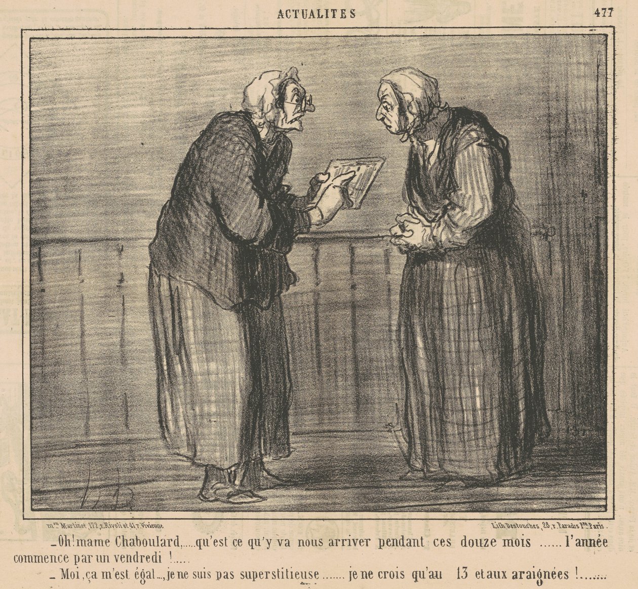 Oh! Mamechaboulard ... was wird passieren ... von Honoré Daumier