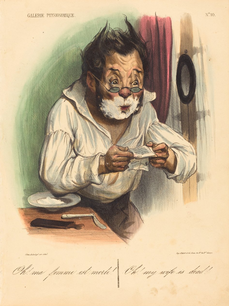 Oh! Meine Frau ist tot! von Honoré Daumier