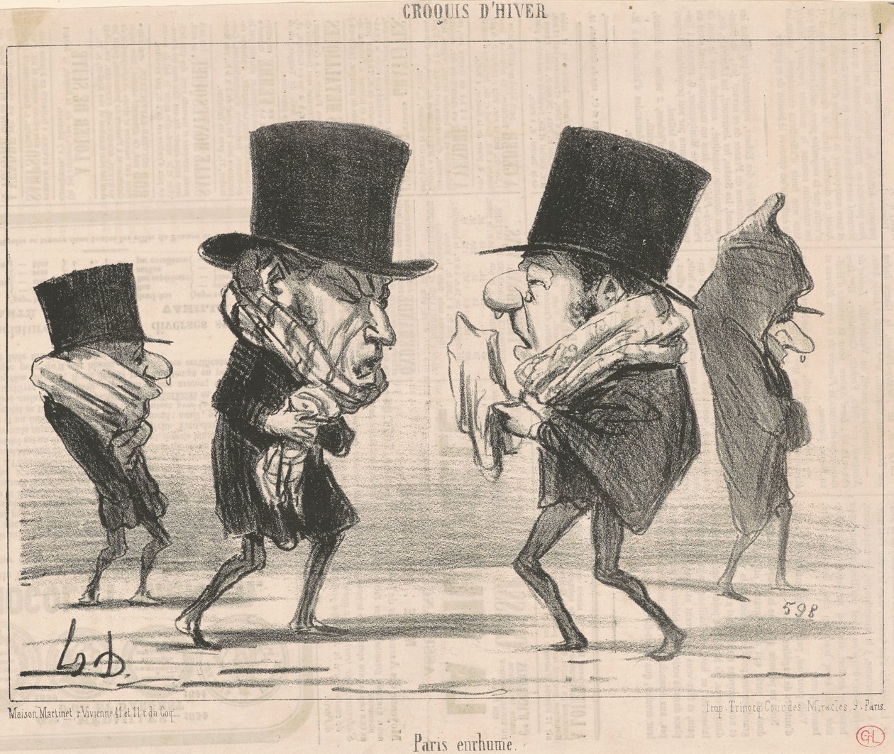Paris erkältet von Honoré Daumier