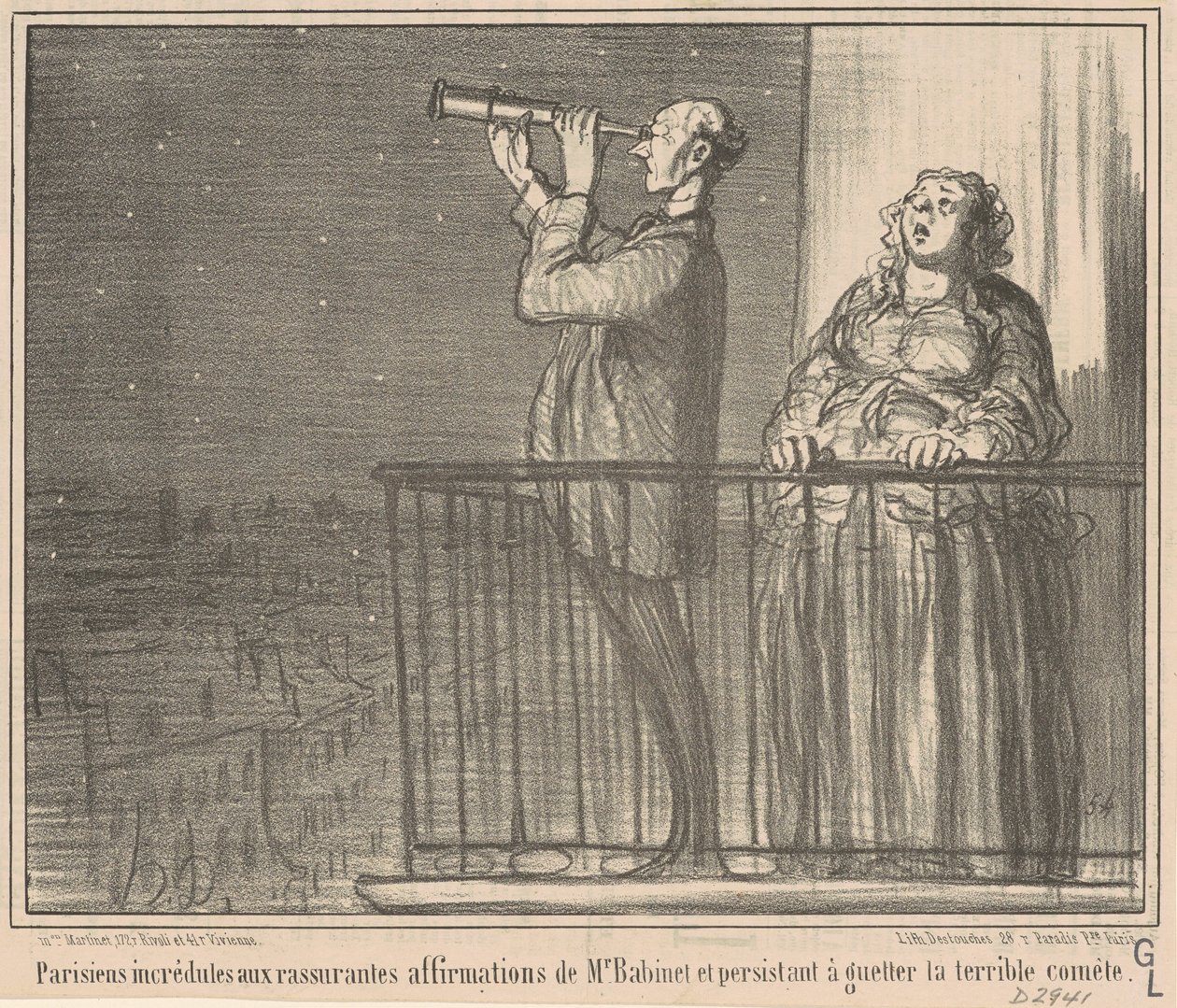 Ungläubige Pariser ... von Honoré Daumier