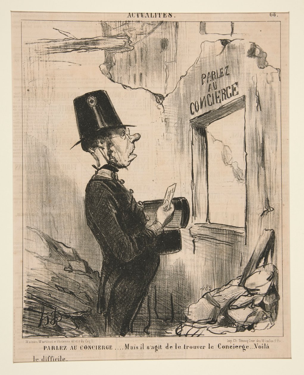 Parlez au concierge von Honoré Daumier