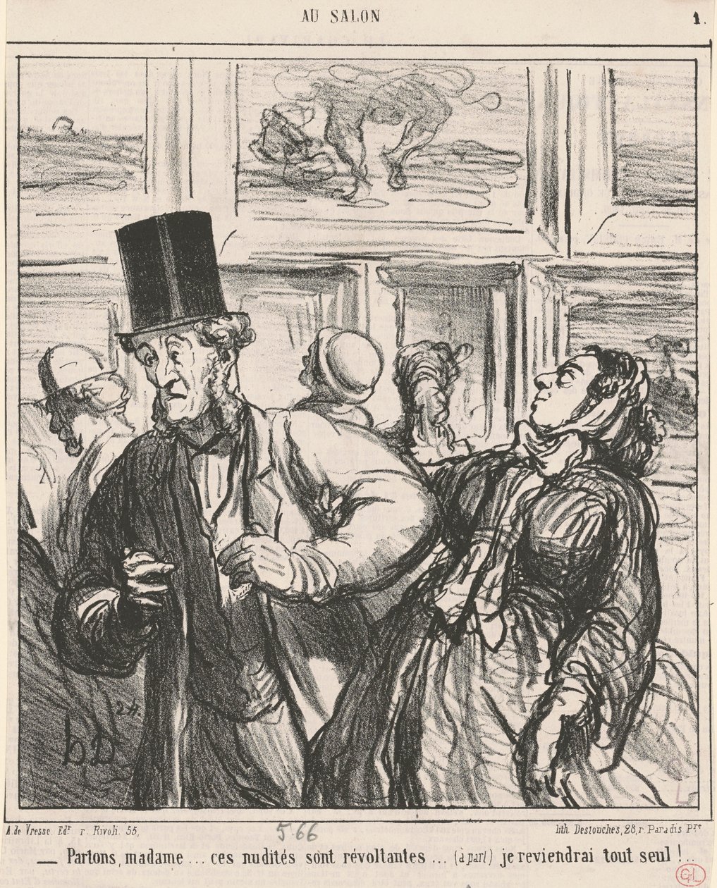 Sprechen wir, Madame... diese Nacktheiten sind empörend... von Honoré Daumier