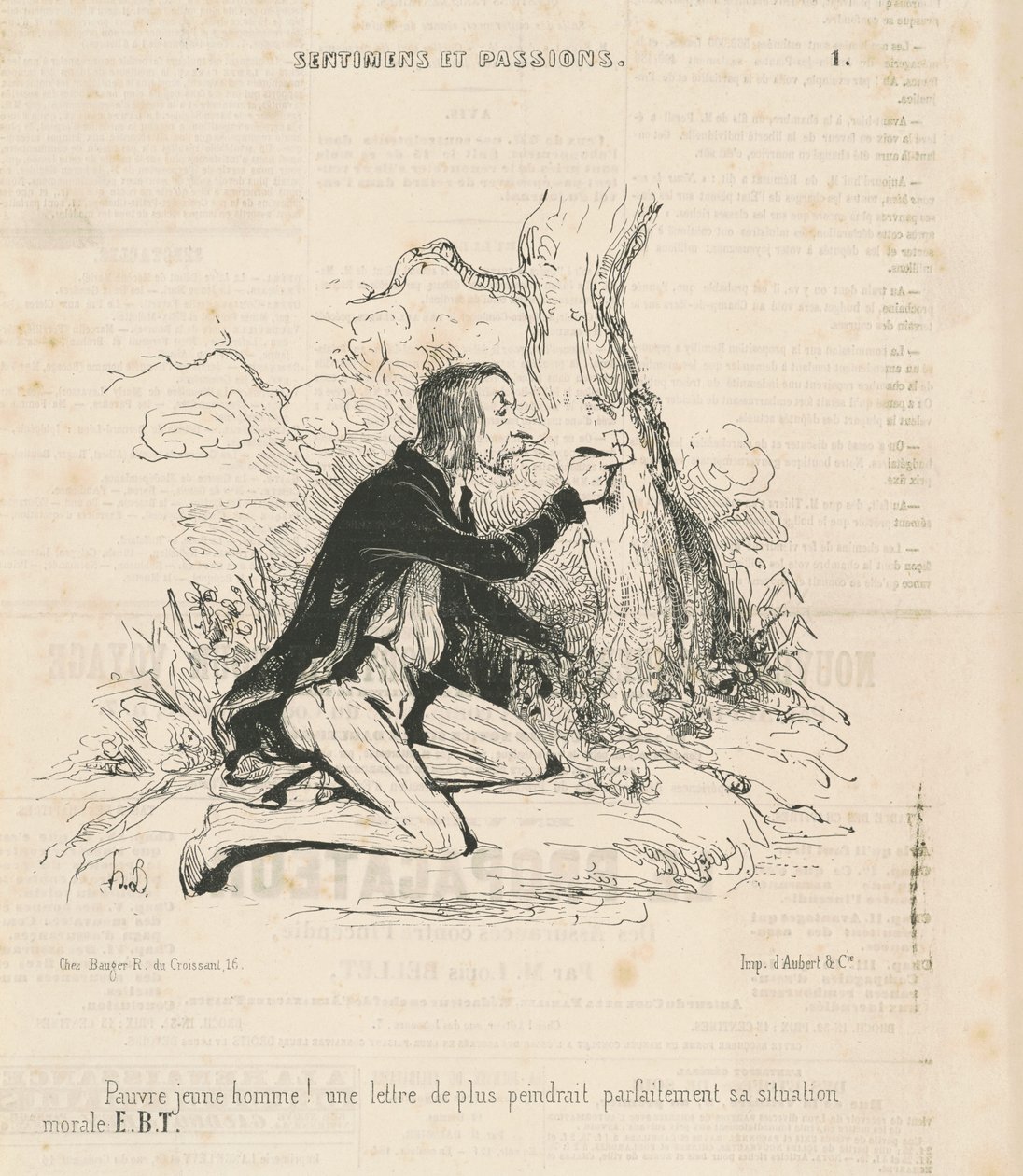 Armer junger Mann! von Honoré Daumier