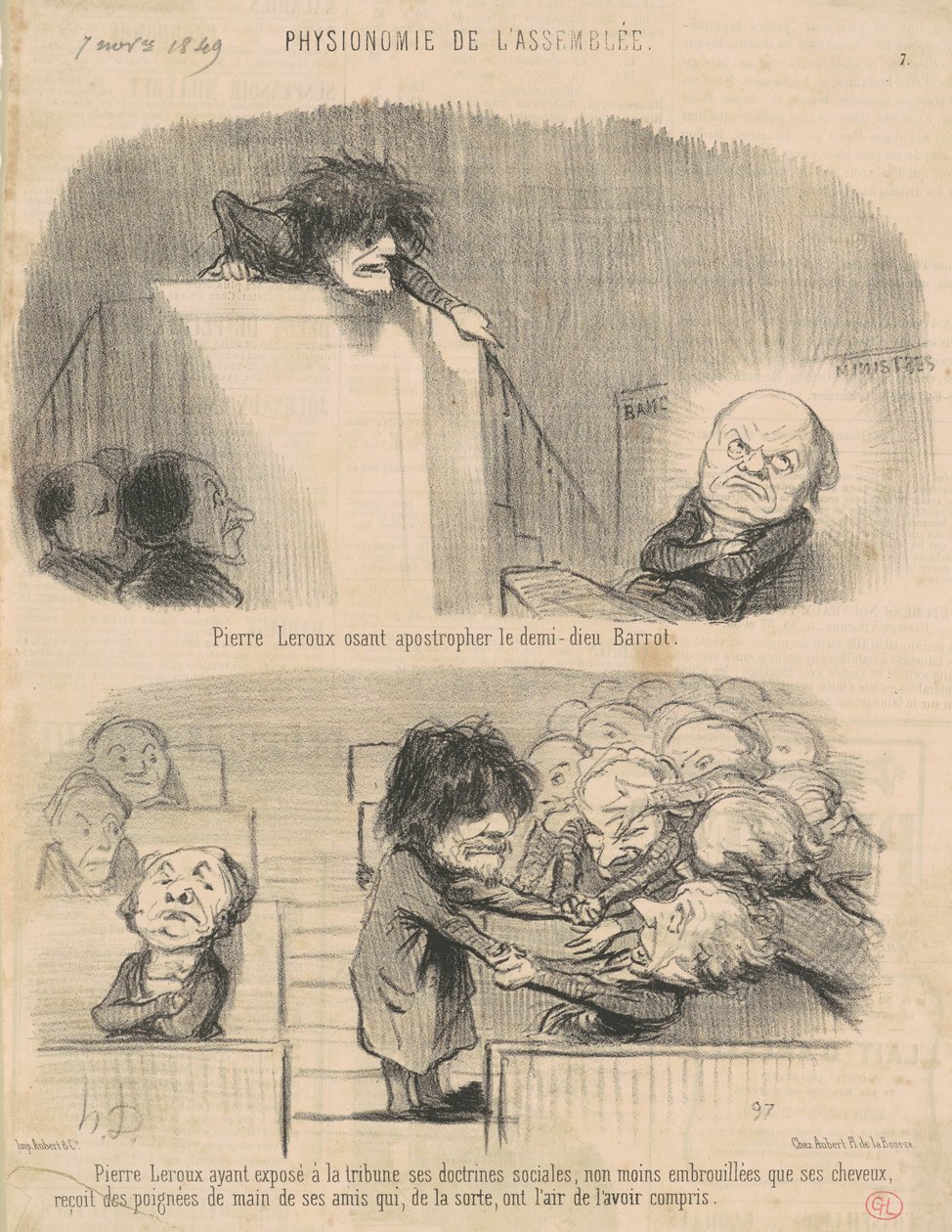 Pierre Leroux wagt es zu apostrophieren ... von Honoré Daumier