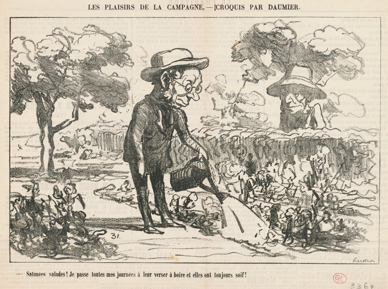 Verdammte Salate von Honoré Daumier