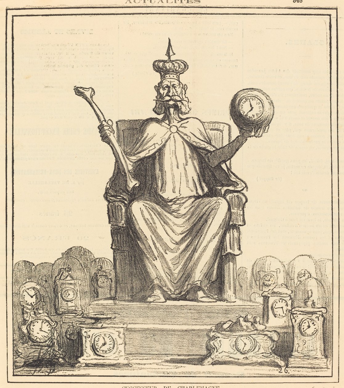 Nachfolger von Karl dem Großen von Honoré Daumier