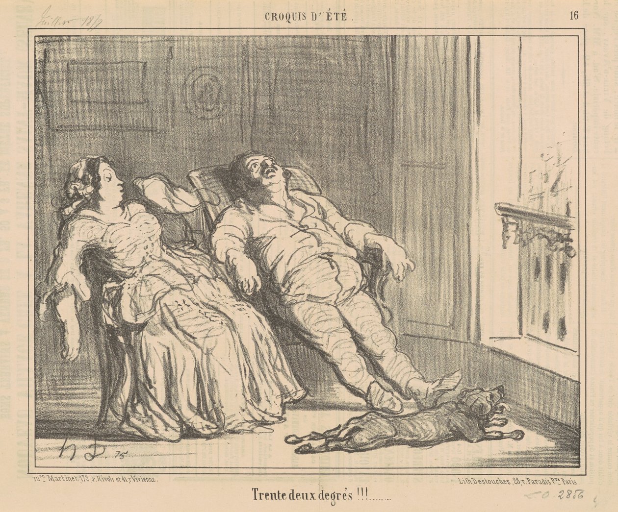 Zehn zwei Grad!!! von Honoré Daumier