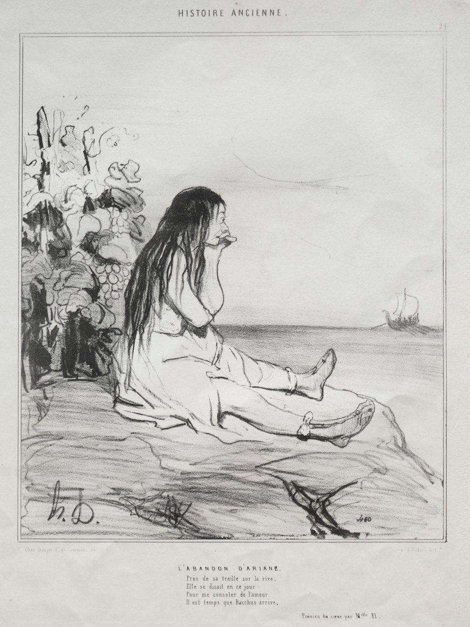 Das Verlassen von Ariadne von Honoré Daumier