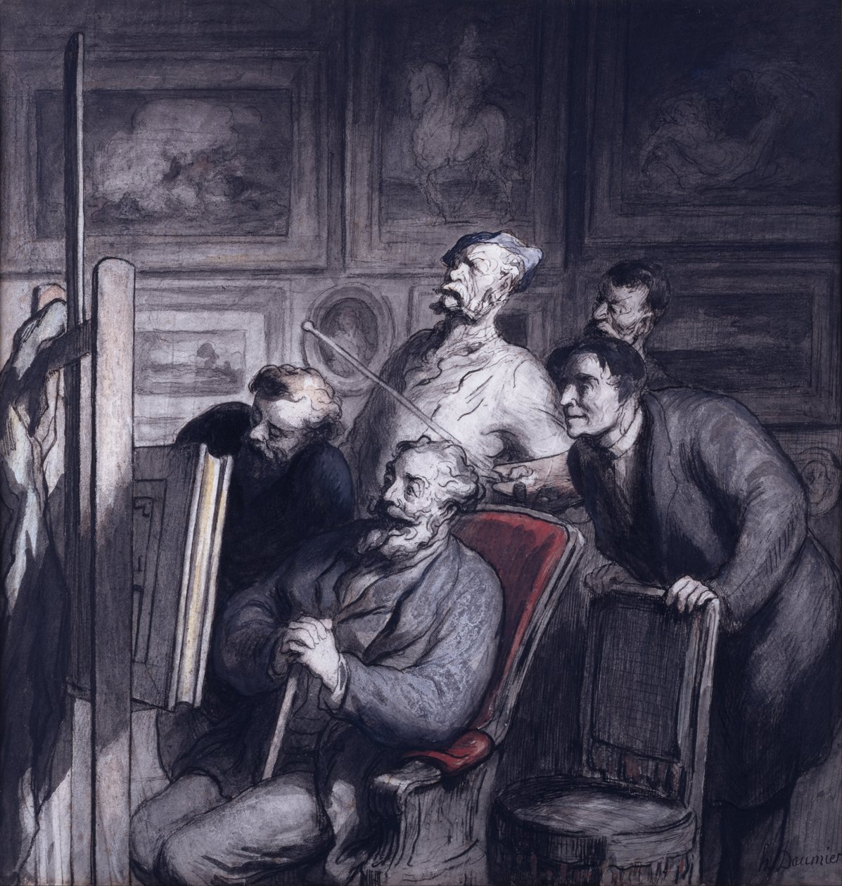 Die Amateure von Honoré Daumier