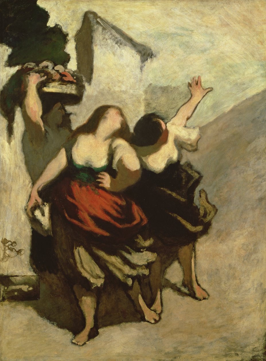 Die Lüsternen (Die Müllerstöchter) von Honoré Daumier