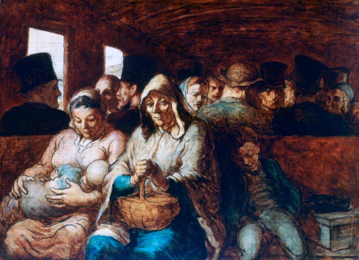 Die dritte Klasse, um 1863-1865 von Honoré Daumier