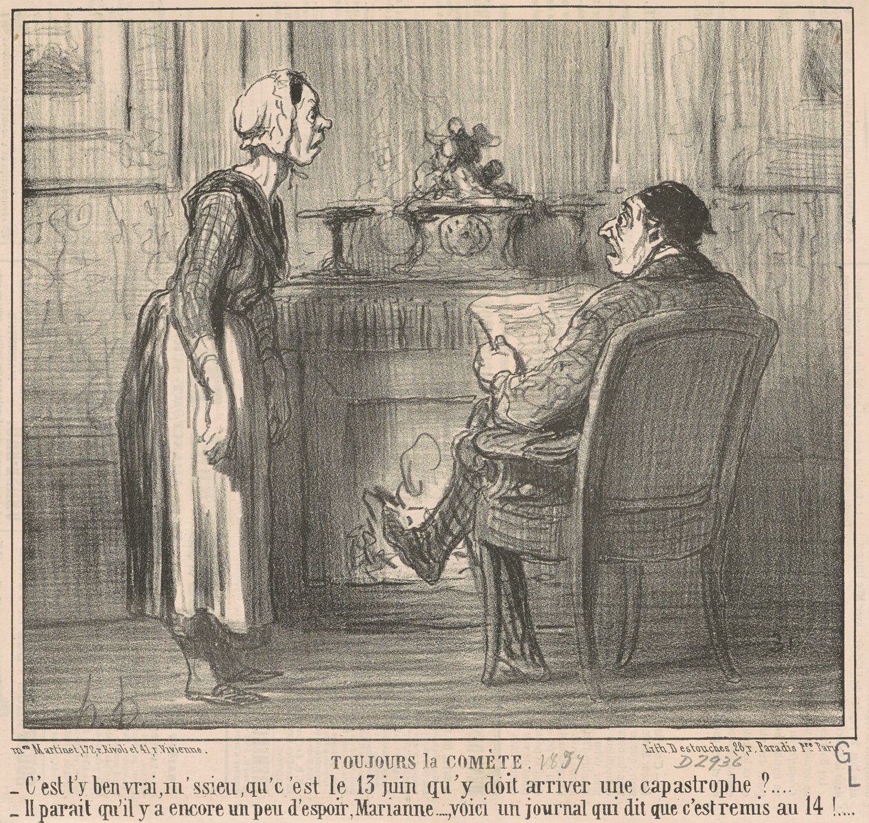 Immer der Komet von Honoré Daumier