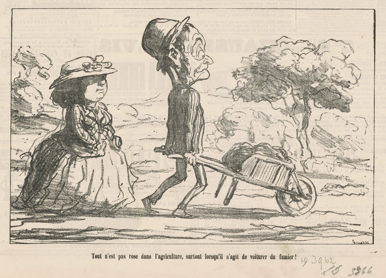 Nicht alles ist rosig in der Landwirtschaft ... von Honoré Daumier