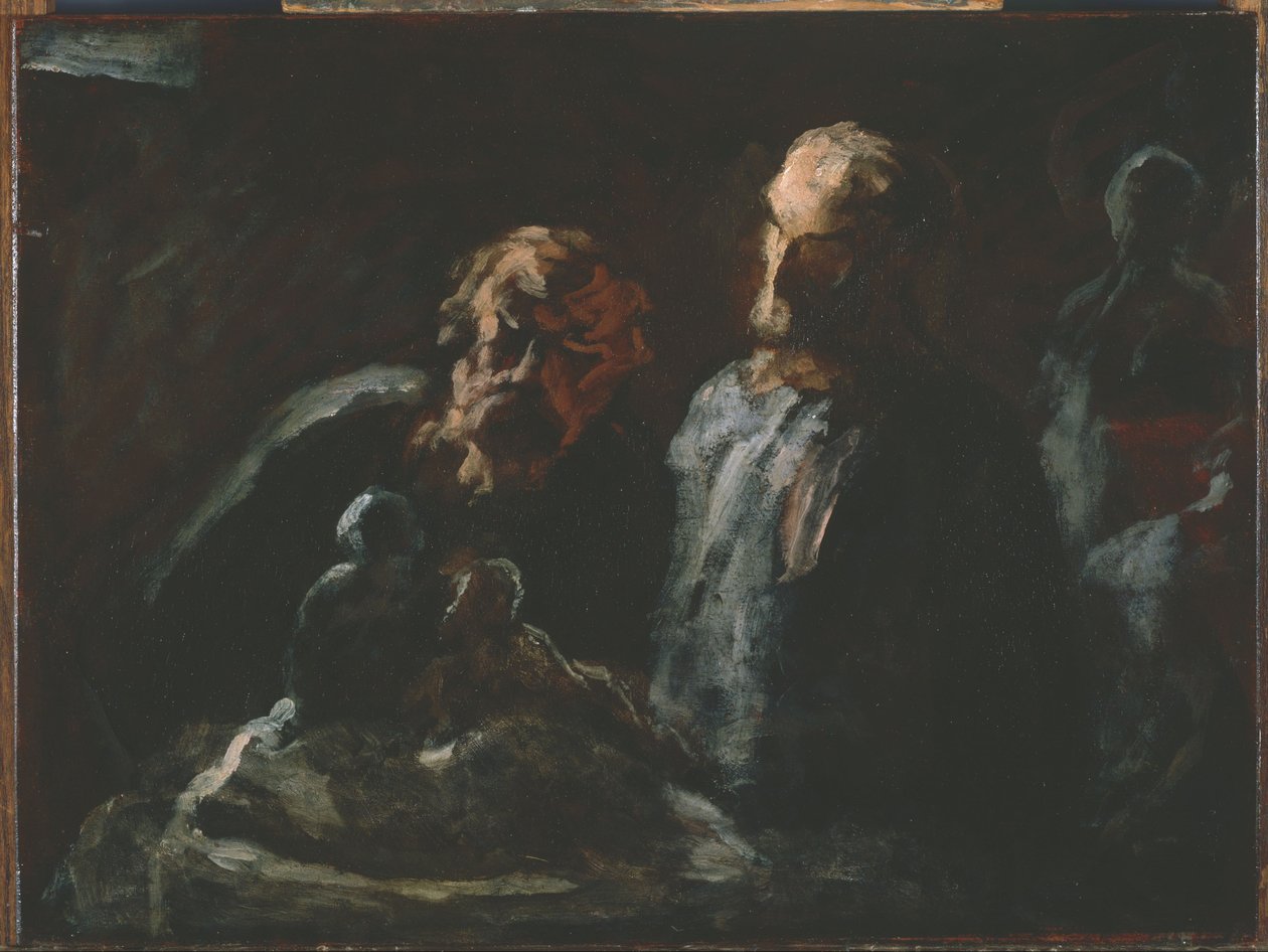 Zwei Bildhauer von Honoré Daumier