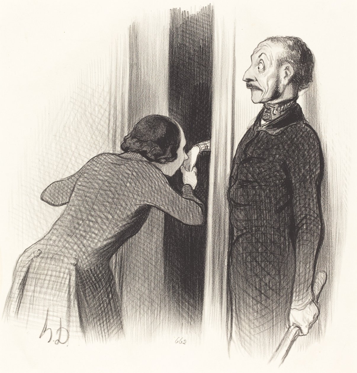 Un Amant trop heureux von Honoré Daumier