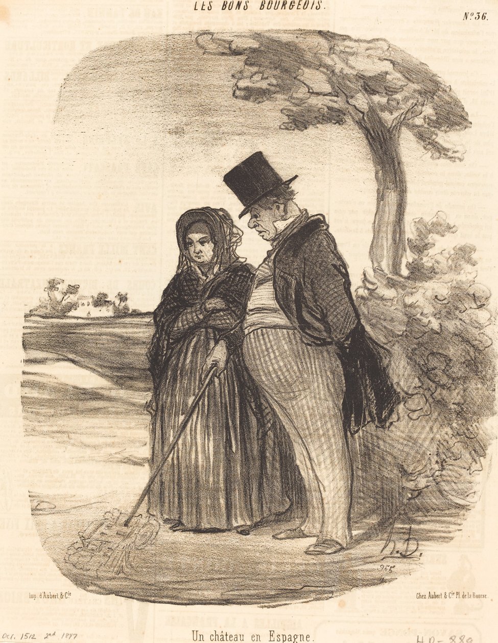 Ein Schloss in Spanien von Honoré Daumier