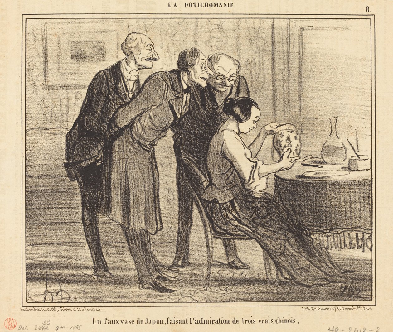 Ein falscher japanischer Vase machend... von Honoré Daumier