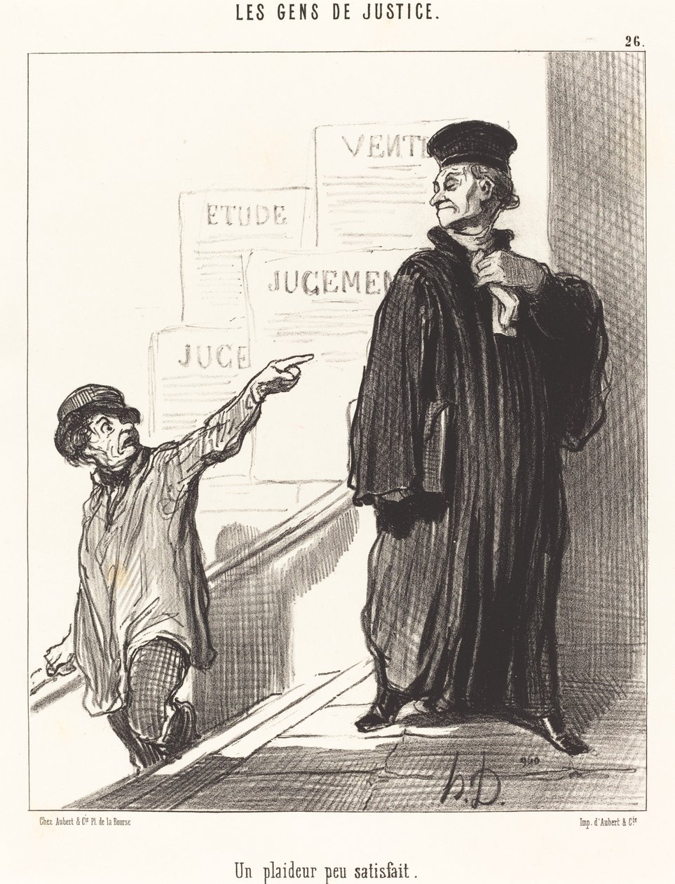 Ein unzufriedener Kläger von Honoré Daumier