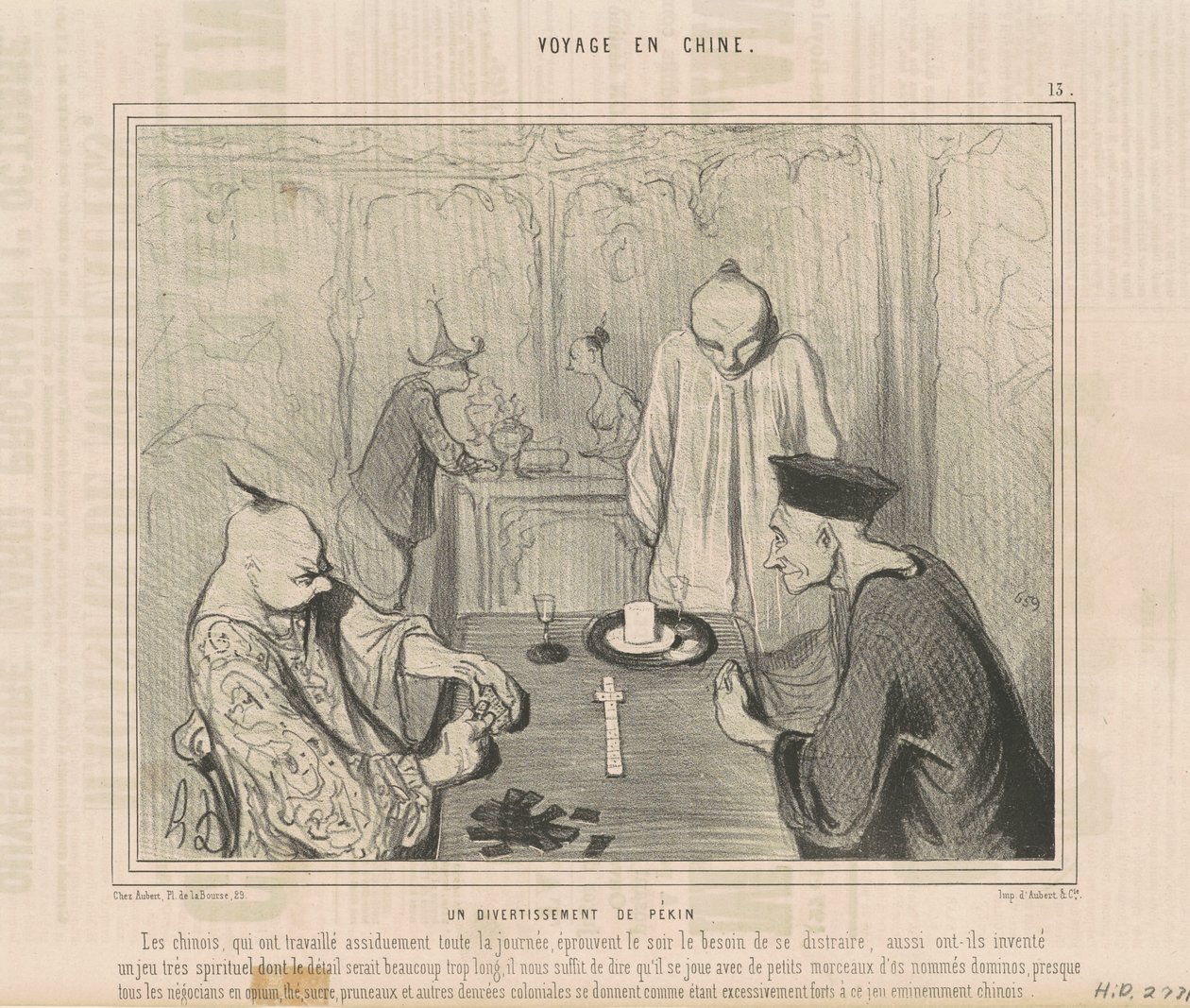 Ein Pekinger Vergnügen von Honoré Daumier