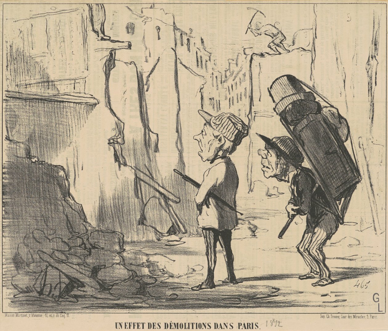 Eine Wirkung der Abrisse in Paris von Honoré Daumier
