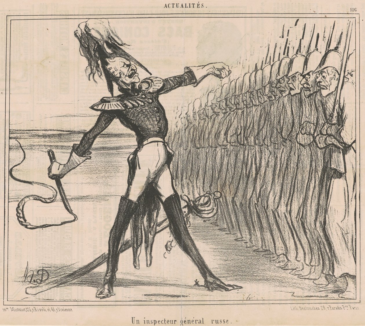 Ein russischer Generalinspektor von Honoré Daumier